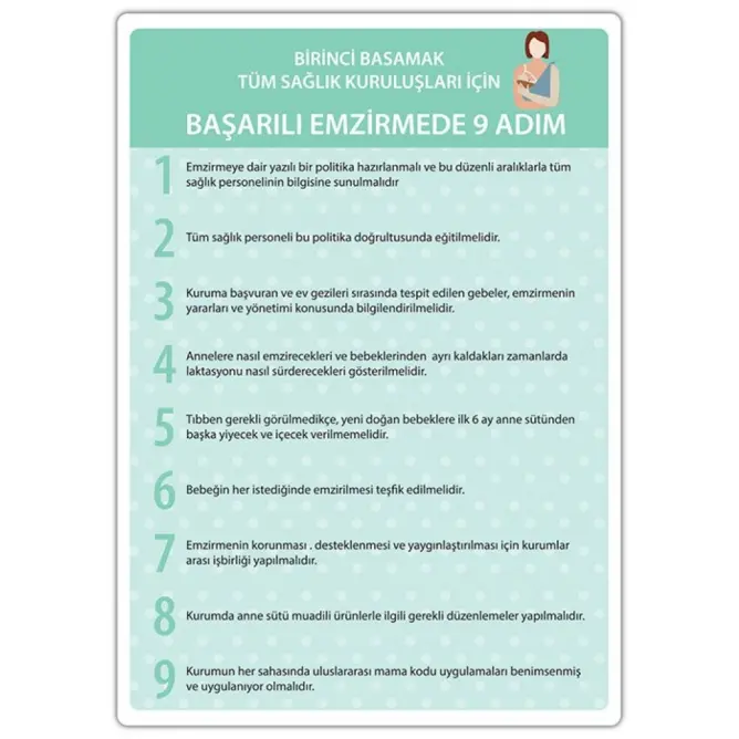 Başarılı Emzirmede 9 Adım Afişi (A3)