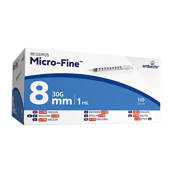 Embecta (BD) Micro-Fine 1 ml İnsülin Enjektörü (30G x 8mm) 10'lu Paket